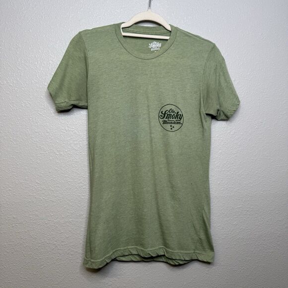 Women's Ole Smoky Tennessee Moonshine Shirt Size S Green Trout Fishing Print - Picture 3 of 3